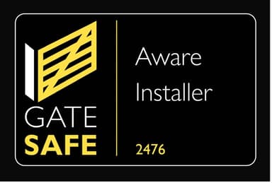 Gate Safe Aware Installer badge, registration 2476